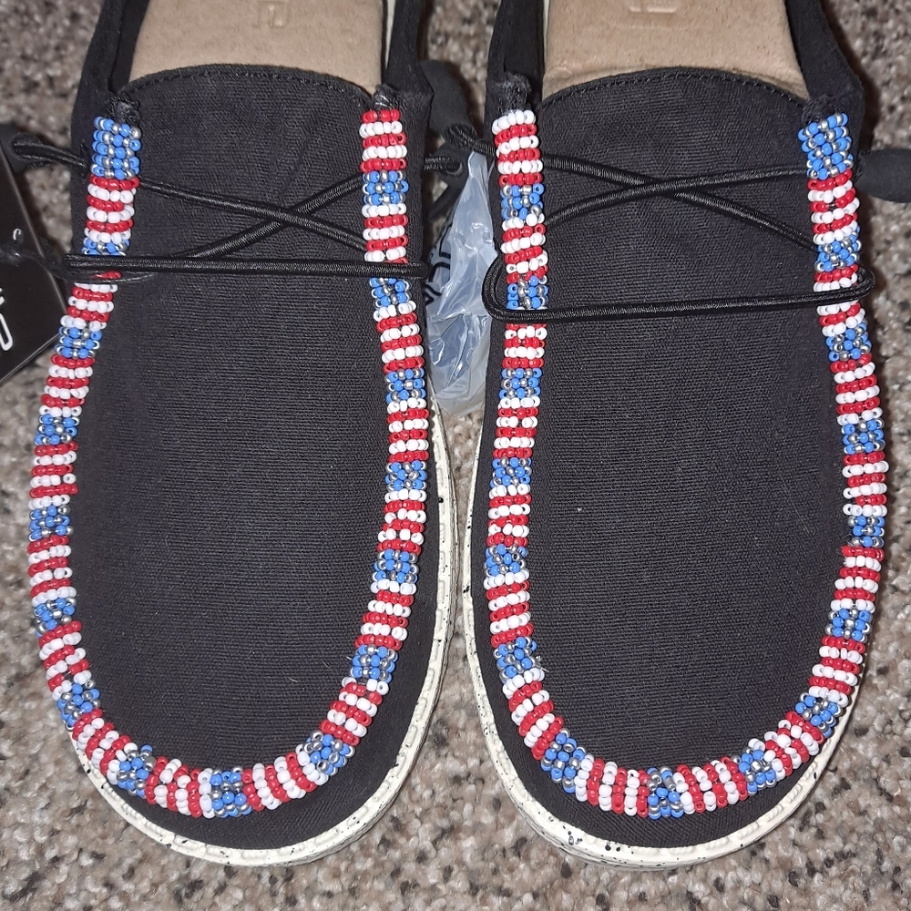 🇺🇸Beaded Hey Dude Shoes🇺🇸